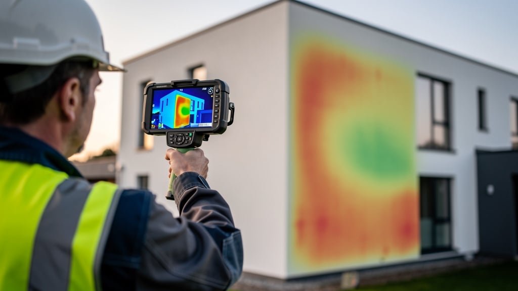 Commercial property surveyor using thermal imaging technology